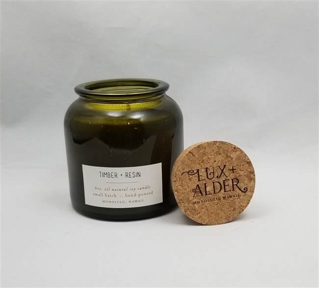 LUX + ADLER CANDLE- TIMBER + RESIN