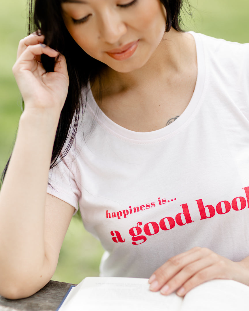 Women's Good Book Bamboo T-Shirt, Ballet Pink