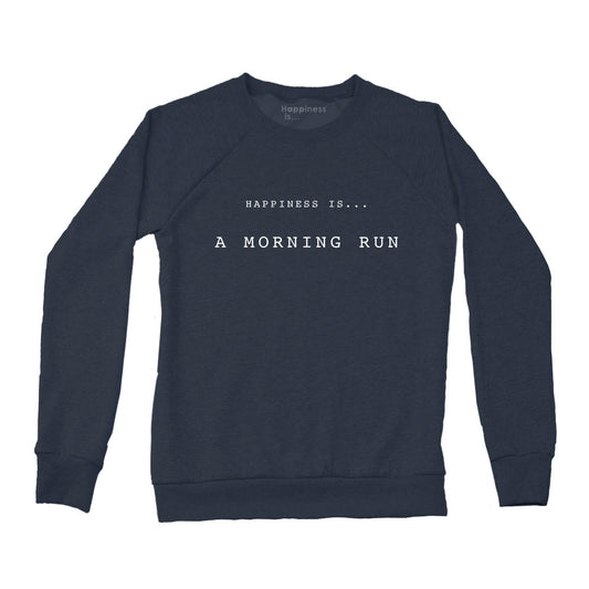 Women's Morning Run Crew Sweatshirt, True Navy