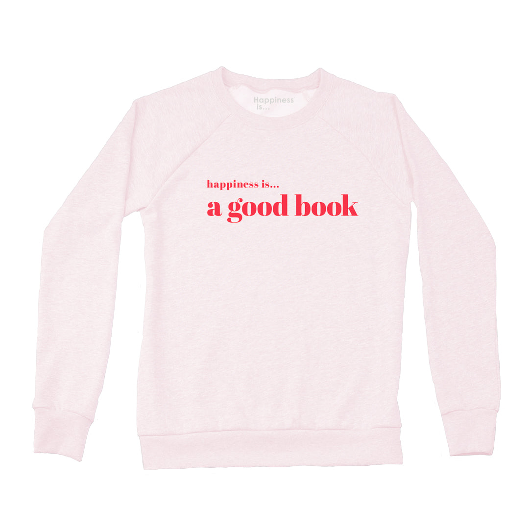 Women's Good Book Crew Sweatshirt, Ballet Pink