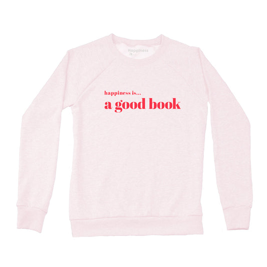 Women's Good Book Crew Sweatshirt, Ballet Pink