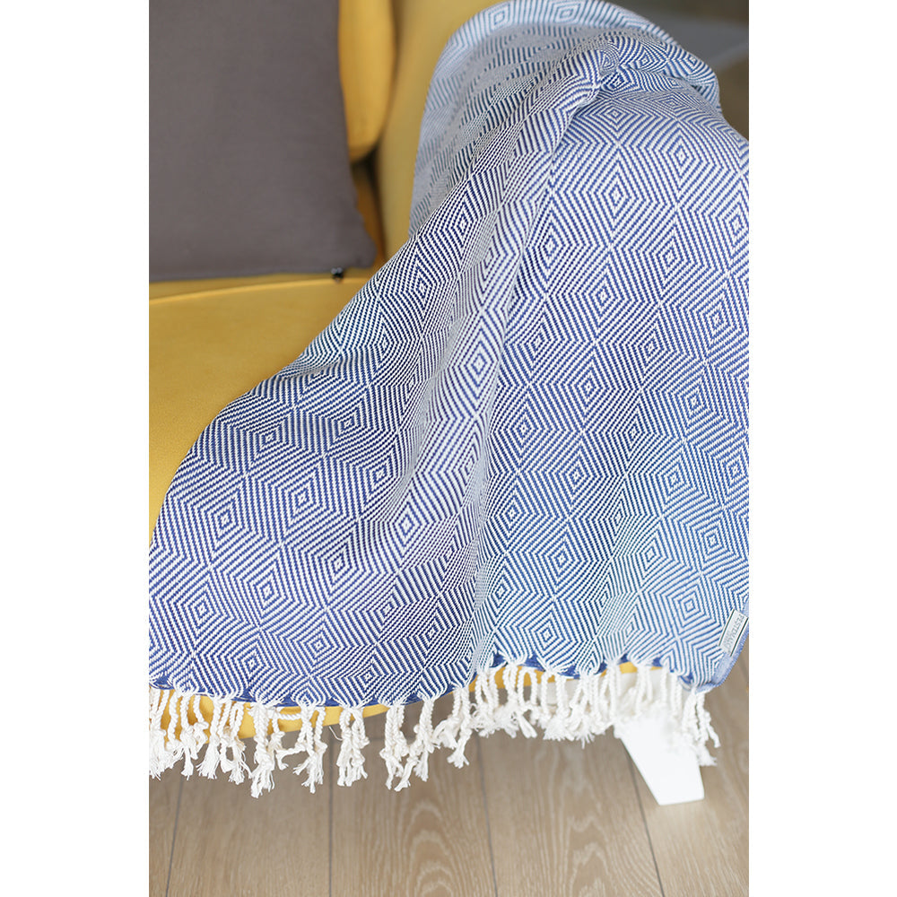 100% Turkish Cotton Handwoven Throw Blankets