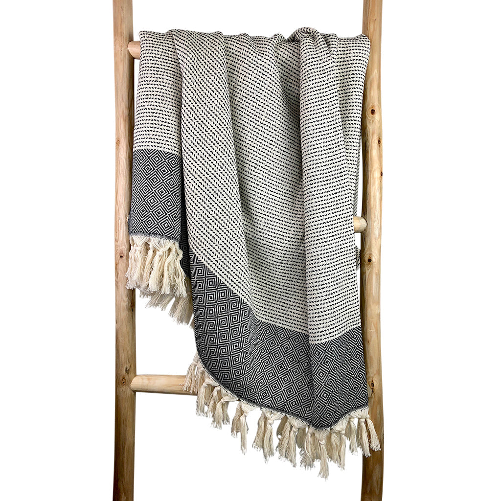 Diamond Stripe Turkish Throw