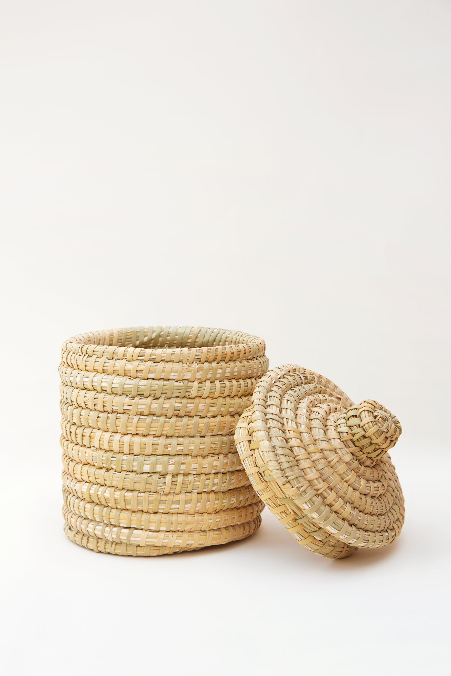 Woven Moroccan Basket with Lid