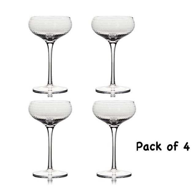 Cocktail Glass Coupe Glass Crystal Set of 4 - Free Shipping!