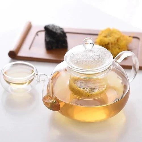 Wilmax Thermo Glass Tea Pot 20 Fl Oz | High temperature and shock resistant WL-888812/A